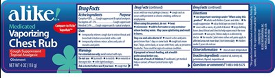 Label (Alike Chest Rub 4oz Label (1))